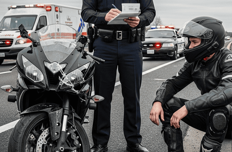 Motorcyclist Down in Center Divide on Interstate 280, San Jose