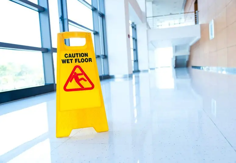 Johnson Attorneys Group represents victims of slip and fall accidents. More than $98.4 million dollars in settlements! Slippery when wet sign - Personal Injury Accident Attorney