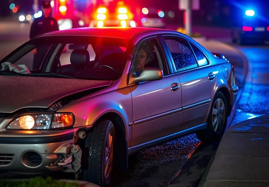 A sleepy driver was involved in an accident